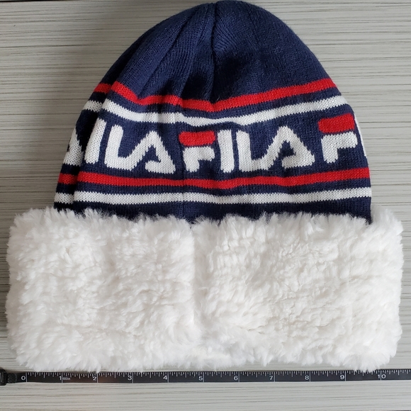 NWT Fila Women's Peacoat Sherpa Cuff Beanie - Picture 6 of 7